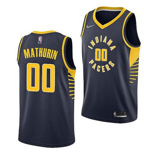 Maillot de Basket #00 Mathurin Pacers Bleu